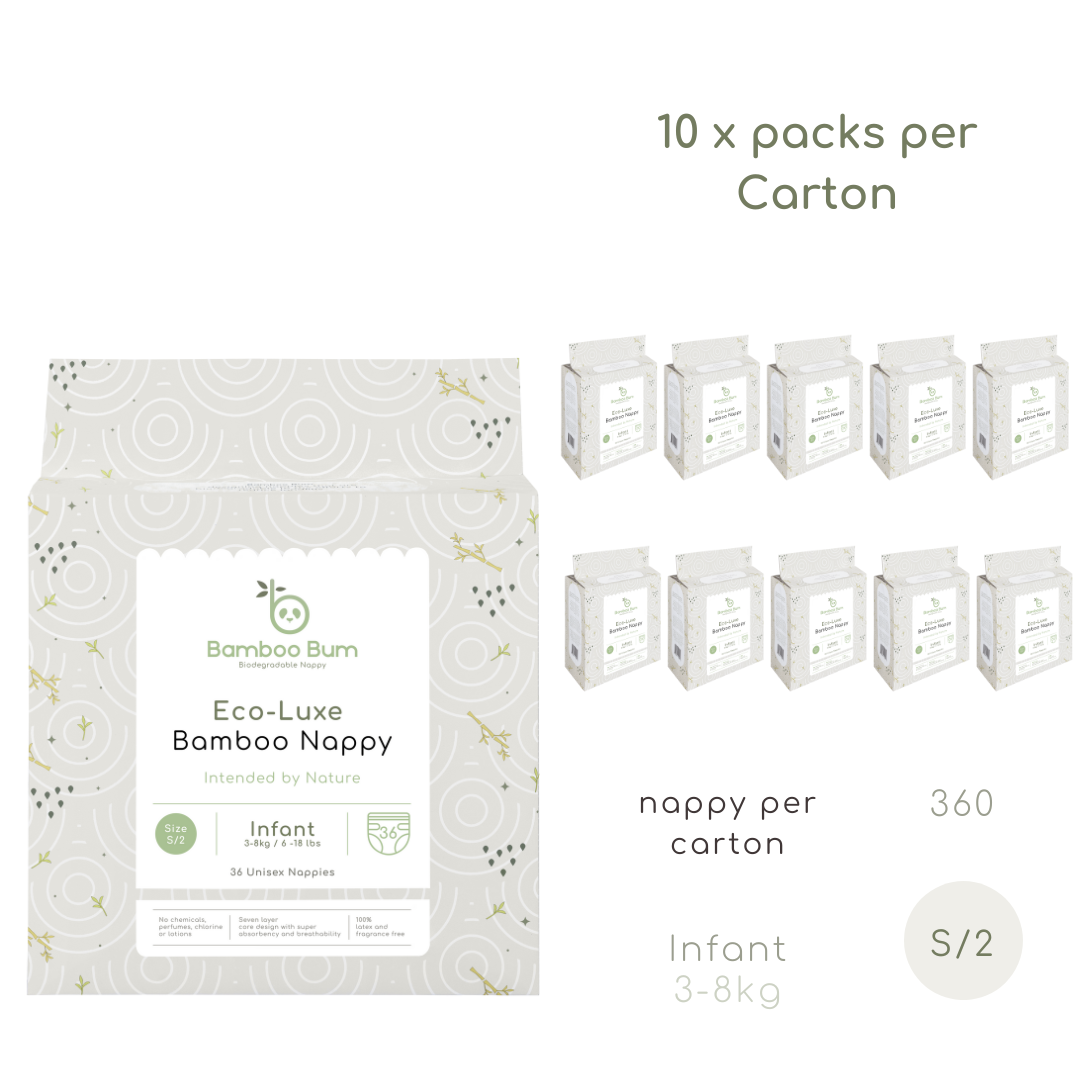 Eco-Luxe Bamboo Nappy Carton (Monthly Pack)