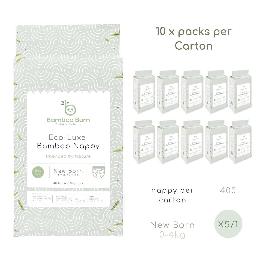 Eco-Luxe Bamboo Nappy Carton (Monthly Pack)