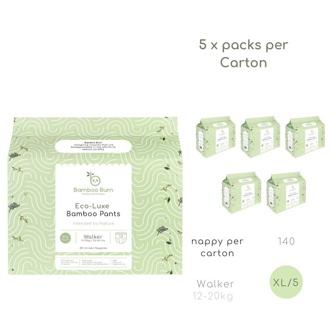 Eco-Luxe Bamboo Nappy Carton (Monthly Pack)