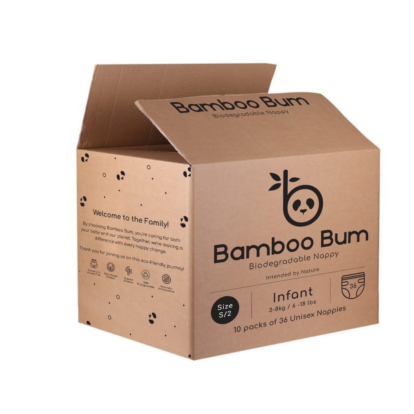 Eco-Luxe Bamboo Nappy Carton (Monthly Pack)