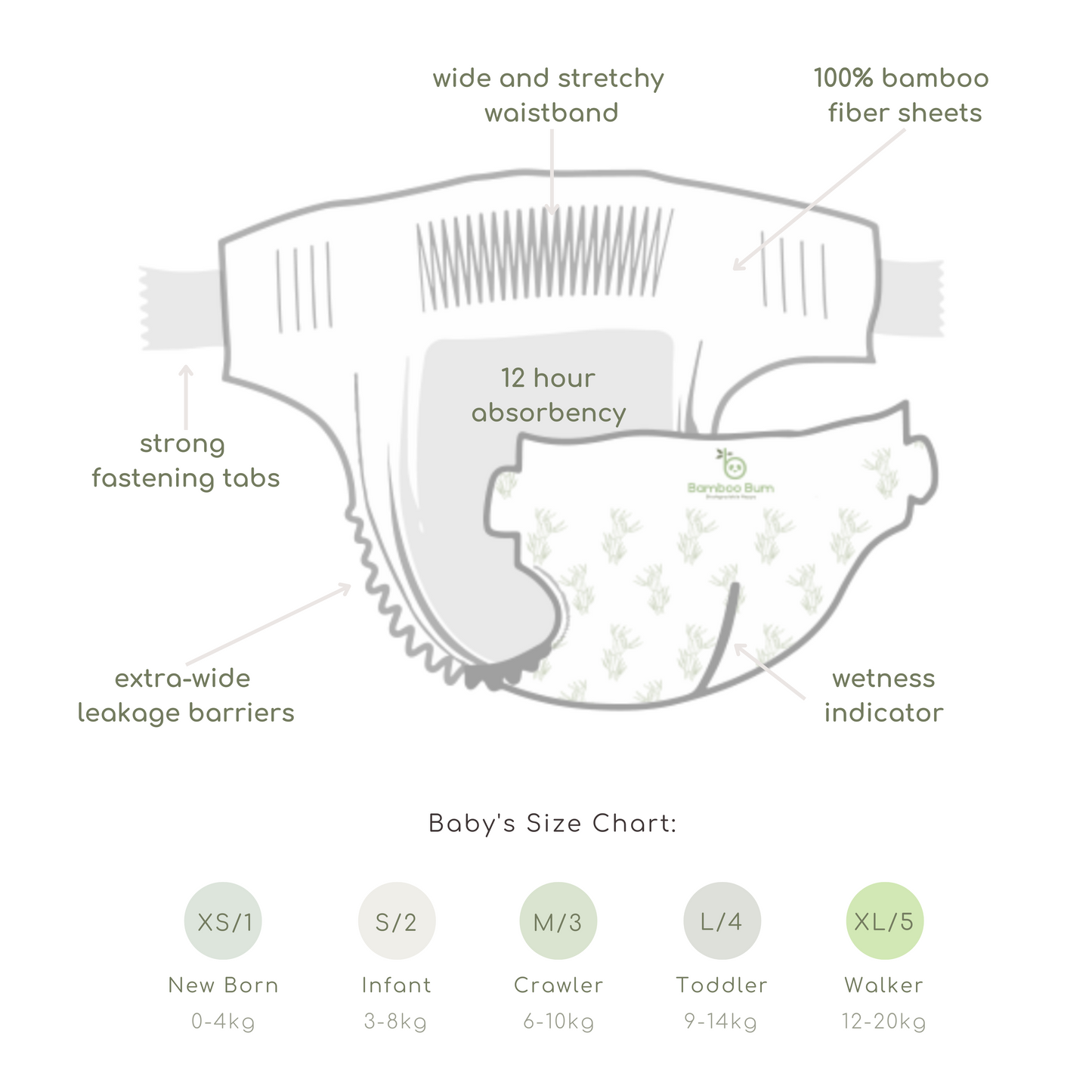 Eco-Luxe Bamboo Nappy