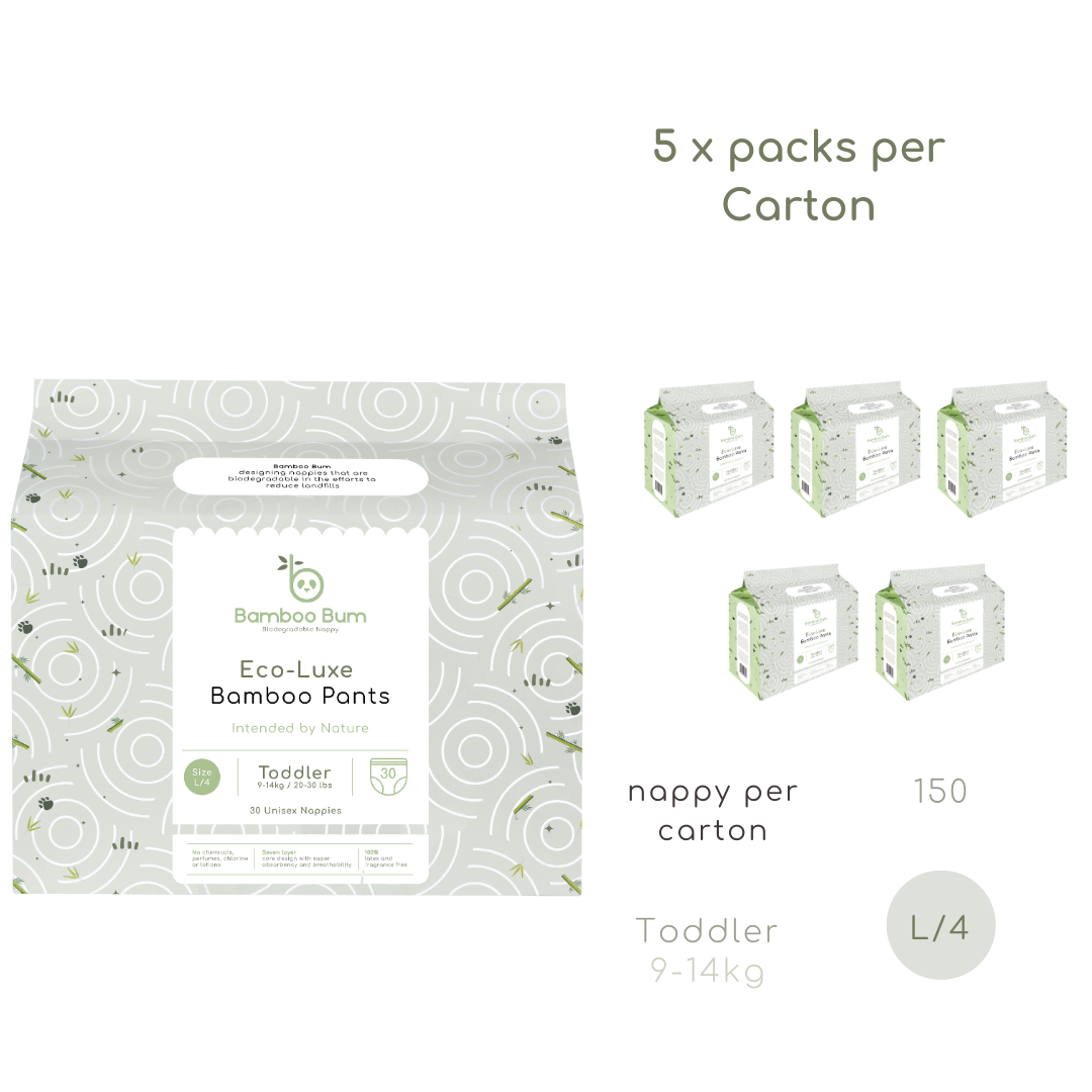 Eco-Luxe Bamboo Nappy Carton (Monthly Pack)